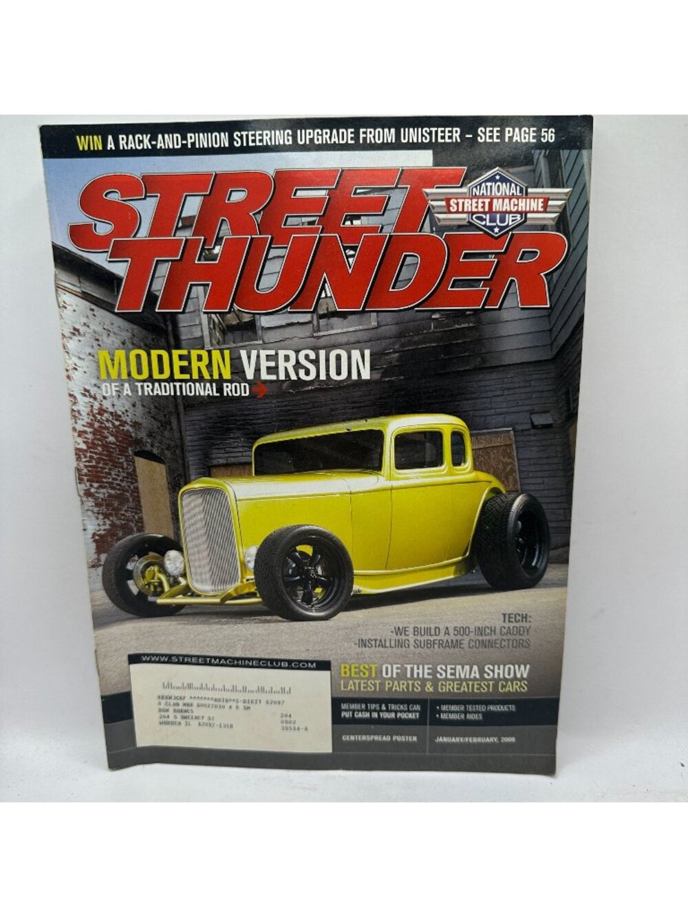 Street Thunder Magazine Jan Feb 2008 Hot Rods Automotive Tech Vintage